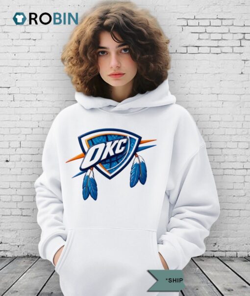 Okc Thunder Feather Basketball 2025 Logo Shirt