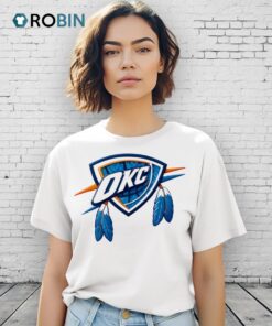 Okc Thunder Feather Basketball 2025 Logo Shirt