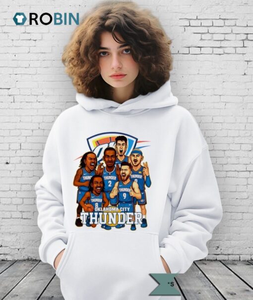 Oklahoma City Thunder Basketball Nba Finals 2025 Cartoon Shirt