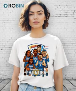 Oklahoma City Thunder Basketball Nba Finals 2025 Cartoon Shirt