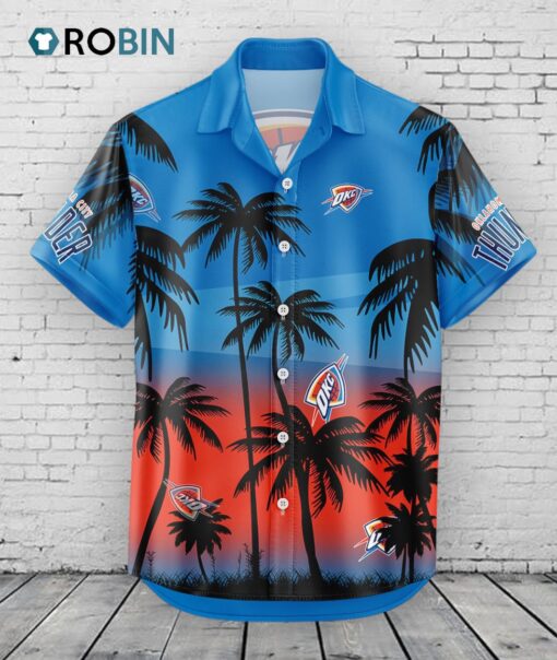 Oklahoma City Thunder Hawaiian Shirt Coconut Tree