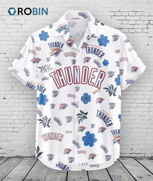 Oklahoma City Thunder Hawaiian Shirt Tropical Beach