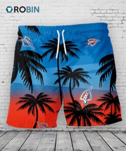 Oklahoma City Thunder Hawaiian Shorts Coconut Tree