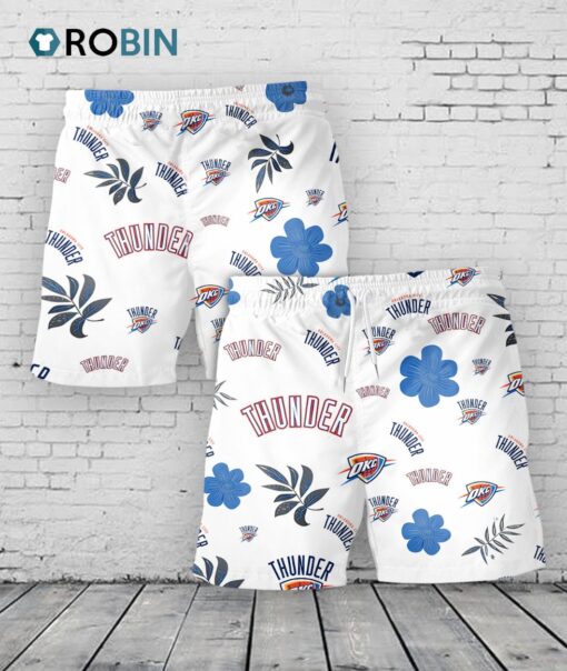 Oklahoma City Thunder Hawaiian Shorts Tropical Beach