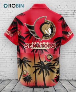 Ottawa Senators Hawaiian Shirt Coconut Tree