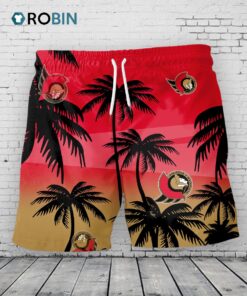 Ottawa Senators Hawaiian Shorts Coconut Tree