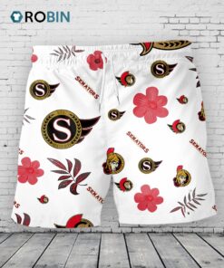 Ottawa Senators Hawaiian Shorts Tropical Beach