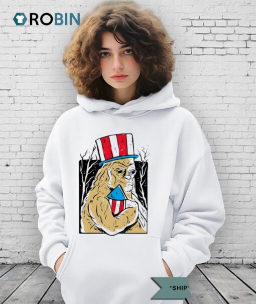 Patriotic Bigfoot Art Shirt