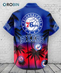 Philadelphia 76ers Hawaiian Shirt Coconut Tree
