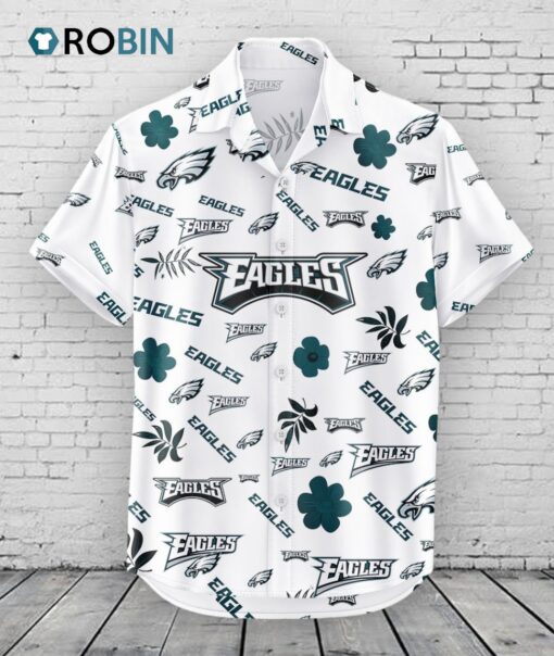 Philadelphia Eagles Hawaiian Shirt Tropical Beach