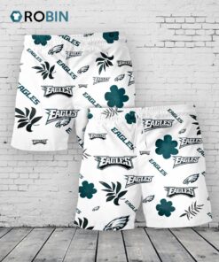 Philadelphia Eagles Hawaiian Shorts Tropical Beach