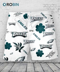 Philadelphia Eagles Hawaiian Shorts Tropical Beach