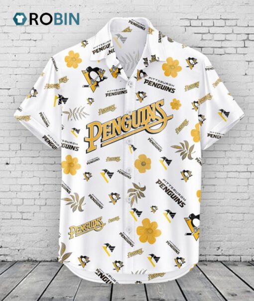 Pittsburgh Penguins Hawaiian Shirt Tropical Beach