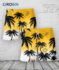 Pittsburgh Pirates Hawaiian Shorts Coconut Tree