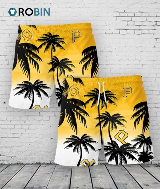 Pittsburgh Pirates Hawaiian Shorts Coconut Tree