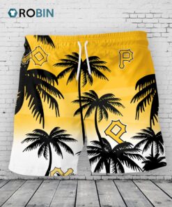 Pittsburgh Pirates Hawaiian Shorts Coconut Tree