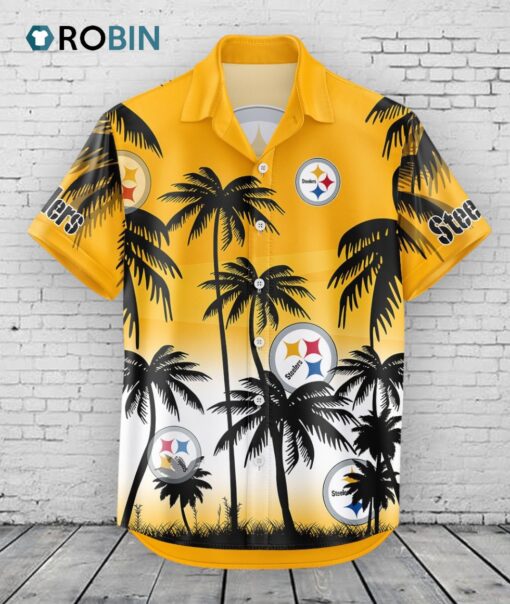 Pittsburgh Steelers Hawaiian Shirt Coconut Tree