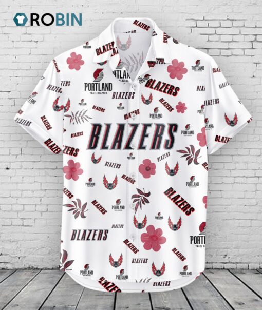 Portland Trail Blazers Hawaiian Shirt Tropical Beach