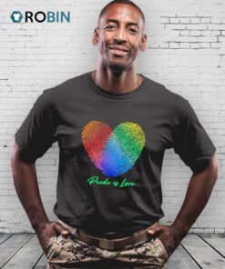 Pride Is Love Fingerprint Heart Shirt