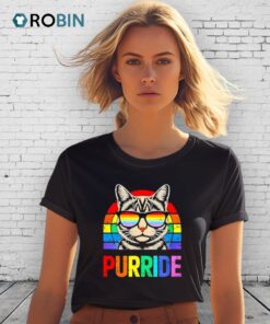 Purride Ally Cat Lgbt Pride Month 2025 Shirt Purride Ally Cat Lgbt Pride Month 2025 Shirt