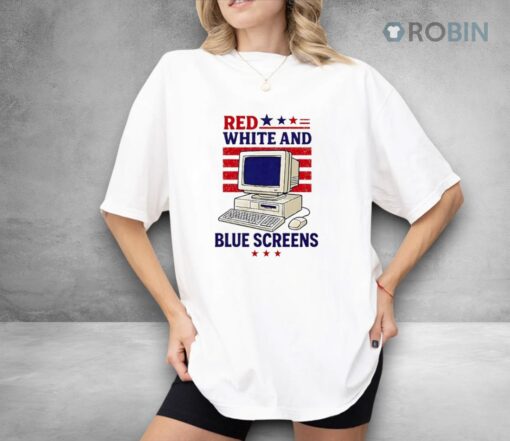 Red White And Blue Screens Shirt