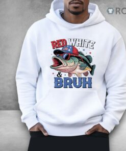 Red White And Bruh July Patriotic Fish Shirt