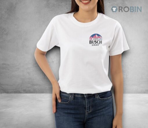 Red White And Busch Light Trump Hotter Than A Hoochie Coochie Shirt