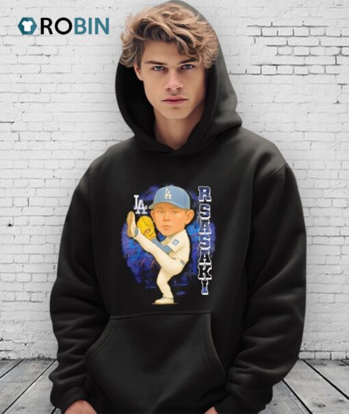 Roki Sasaki Los Angeles Dodgers Basketball 2025 Cartoon Shirt