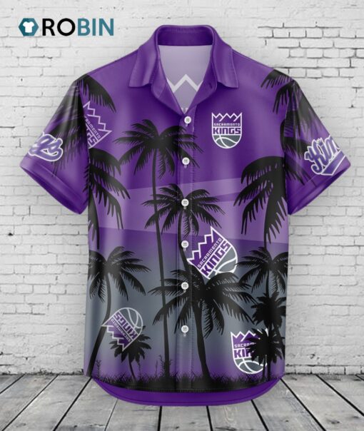 Sacramento Kings Hawaiian Shirt Coconut Tree