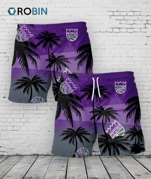 Sacramento Kings Hawaiian Shorts Coconut Tree