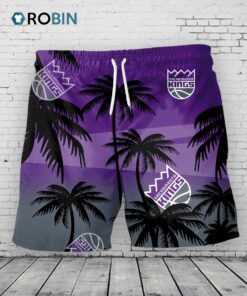 Sacramento Kings Hawaiian Shorts Coconut Tree