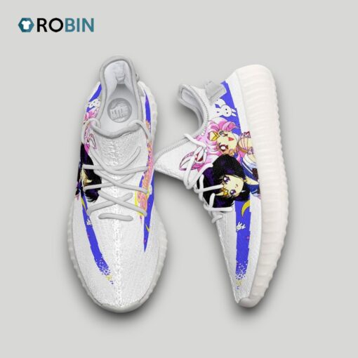 Sailor Moon x Sailor Chibi Moon Shoes Custom Anime YZ Boost Sneakers