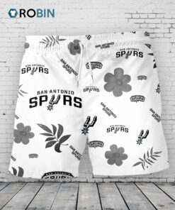 San Antonio Spurs Hawaiian Shorts Tropical Beach San Antonio Spurs Hawaiian Shorts Tropical Beach