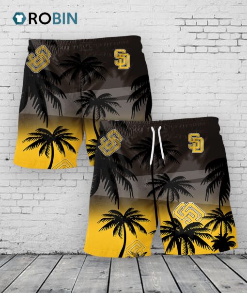 San Diego Padres Hawaiian Shorts Coconut Tree