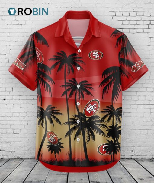 San Francisco 49ers Hawaiian Shirt Coconut Tree