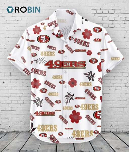 San Francisco 49ers Hawaiian Shirt Tropical Beach