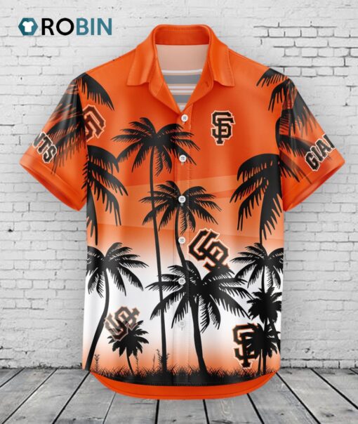 San Francisco Giants Hawaiian Shirt Coconut Tree