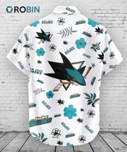 San Jose Sharks Hawaiian Shirt Tropical Beach