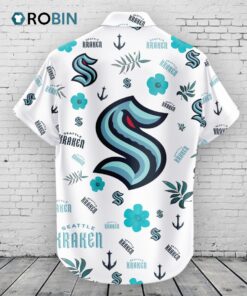 Seattle Kraken Hawaiian Shirt Tropical Beach