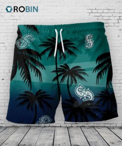 Seattle Mariners Hawaiian Shorts Coconut Tree
