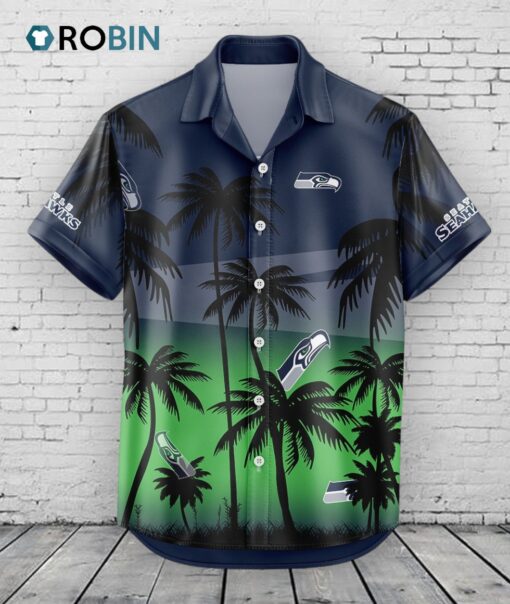 Seattle Seahawks Hawaiian Shirt Coconut Tree