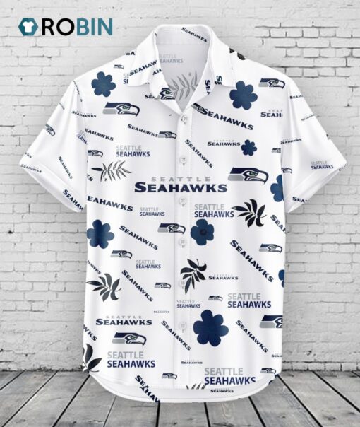 Seattle Seahawks Hawaiian Shirt Tropical Beach