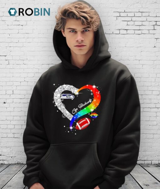 Seattle Seahawks Heart Lgbt Pride Month 2025 Shirt