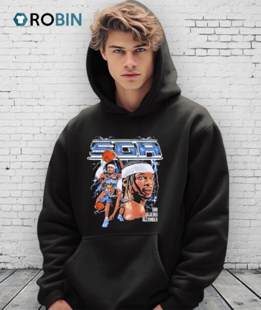 Sga Player Oklahoma City Thunder Basketball Graphic Shirt