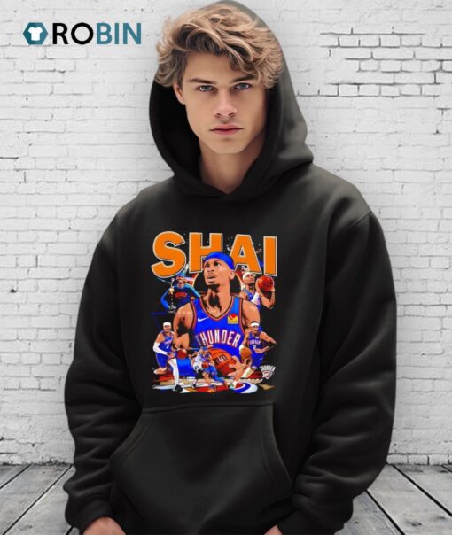 Shai Gilgeous Alexander Okc Thunder Basketball 2025 Graphic Shirt