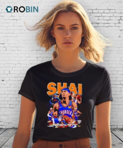 Shai Gilgeous Alexander Okc Thunder Basketball 2025 Graphic Shirt