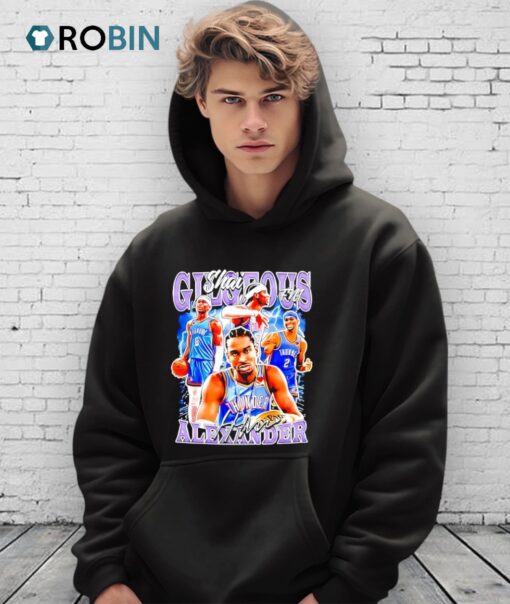 Shai Gilgeous Alexander Okc Thunder Collage Signature Shirt