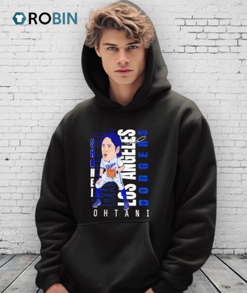 Shohei Ohtani Los Angeles Dodgers Mlb Caricature Signature Shirt