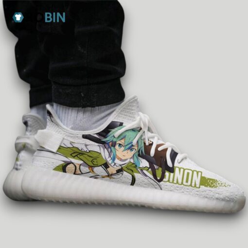 Sinon Shoes Custom Sword Art Online Anime YZ Boost Sneakers