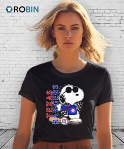 Snoopy Peanuts Texas Rangers Baseball 2025 Shirt